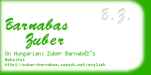 barnabas zuber business card